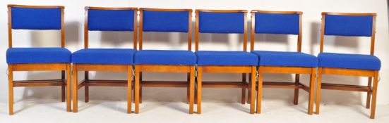COLLECTION OF SIX VINTAGE 20TH CENTURY OAK CHAPEL CHAIRS