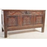 17TH CENTURY COUNTRY OAK COFFER / CHEST / BLANKET BOX