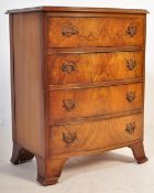 QUEEN ANNE REVIVAL BURR WALNUT BACHELORS CHEST OF DRAWERS