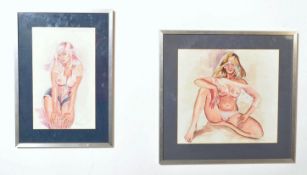 JENNY KINGMAN - WATERCOLOUR PAINTINGS OF NUDE LADIES