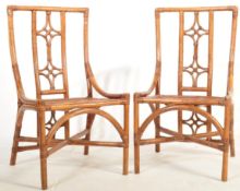 PAIR FRANCO ALBINI STYLE 20TH CENTURY BAMBOO CHAIRS