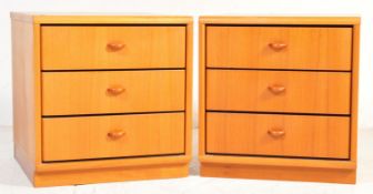 RETRO 20TH CENTURY TURNIDGE LONDON PAIR BEDSIDE CHESTS