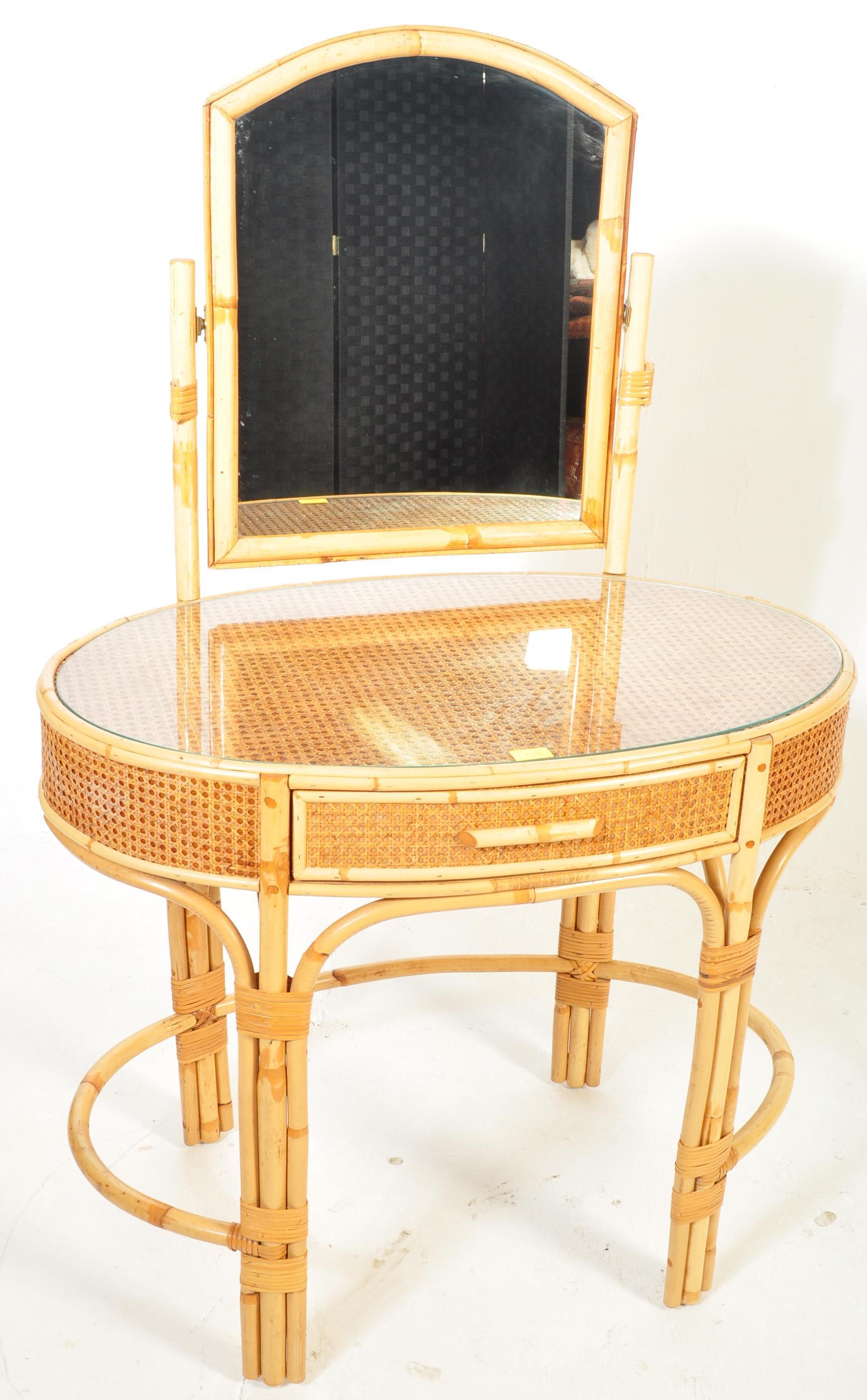 VINTAGE MID 20TH CENTURY 1960S BAMBOO DRESSING TABLE