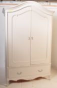 PAINTED LAURA ASHLEY TYPE FRENCH ARMOIRE WARDROBE