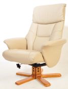 CONTEMPORARY STRESSLESS STYLE LEATHER ARMCHAIR
