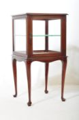 EDWARDIAN MAHOGANY BIJOUTERIE DISPLAY CABINET TABLE