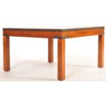 MID CENTURY CAMPAIGN MAHOGANY PENNY COFFEE TABLE