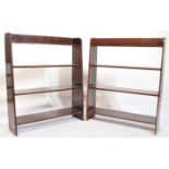 COLLECTION OF 4 1920'S OAK OPEN WINDOW BOOKCASES