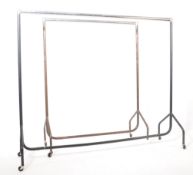 PAIR 20TH CENTURY EX SHOP DISPLAY CLOTHES RAILS STANDS