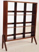 MID CENTURY TEAK WOOD MULTI SECTION BOOKCASE CABINET