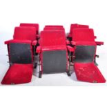 SET OF 7 VINTAGE 20TH CENTURY ART DECO CINEMA SEATS