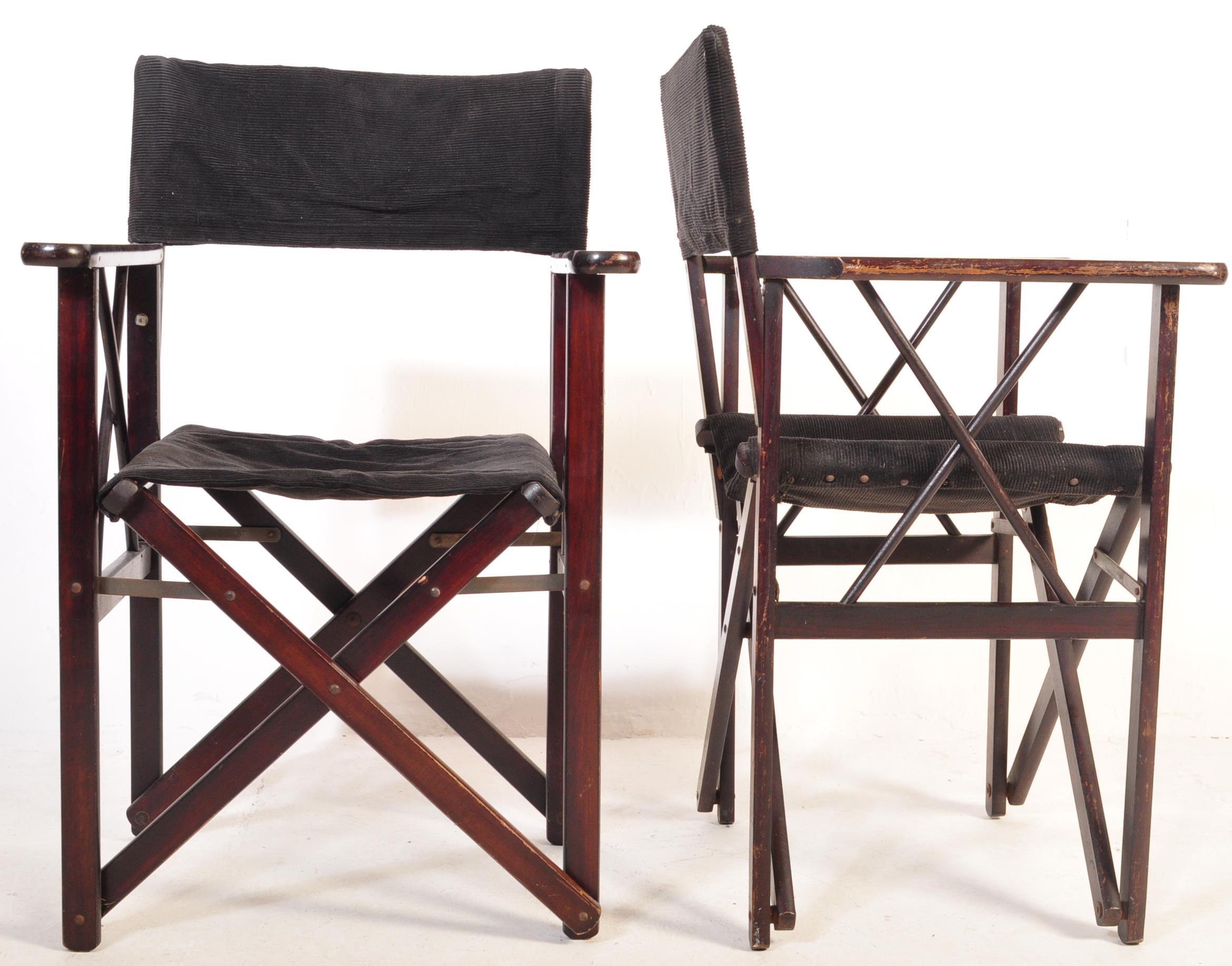 VINTAGE MID CENTURY FOLDING DIRECTORS CHAIRS & TABLE - Image 9 of 14