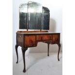 1940S WALNUT QUEEN ANNE REVIVAL LADIES DRESSING TABLE