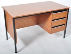 RETRO 20TH CENTURY TEAK OFFICE WRITING TABLE DESK