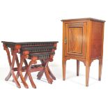 EDWARDIAN MAHOGANY POT CUPBOARD & REGENCY STYLE NEST