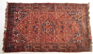 MID 20TH CENTURY PERSIAN QASHQAI SHIRAZ THICK PILE RUG