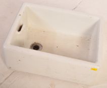 VINTAGE BELFAST / BUTLER ENAMELLED WHITE KITCHEN SINK