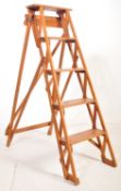 EARLY 20TH CENTURY INDUTRIAL WOODEN TRESTLE LADDER