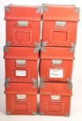 COLLECITON 20TH CENTURY INDUSTRIAL ARCHIVAL BOXES / CRATES