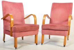 PAIR OF 1930S ART DECO BENTWOOD LOUNGE ARMCHAIRS