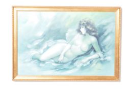 MID 20TH CENTURY CIRCA 1970S OIL ON CANVAS NUDE PAINTING