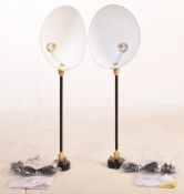 PAIR OF CONTEMPORARY BLACK ARNE JACOBSEN TYPE WALL LIGHTS