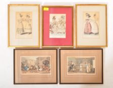 COLLECTION OF 19TH CENTURY REGENCY PERIOD FRAMED PRINTS