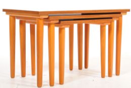 MID 20TH CENTURY 1960S TEAK WOOD NEST OF TABLES