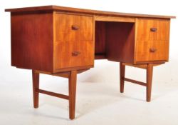 VINTAGE MID 20TH CENTURY TEAK CONCAVE WRITING DESK