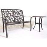 CONTEMPORARY CAST METAL GARDEN FURNITURE SET