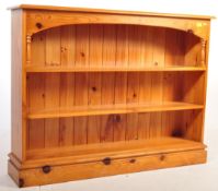VICTORIAN STYLE COUNTRY PINE OPEN WINDOW BOOKCASE