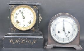 19TH CENTURY ANSONIA 8 DAY MANTEL CLOCK & ANOTHER