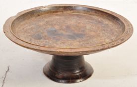 19TH CENTURY MEDIEVAL MANNER TURNED WOOD TAZZA