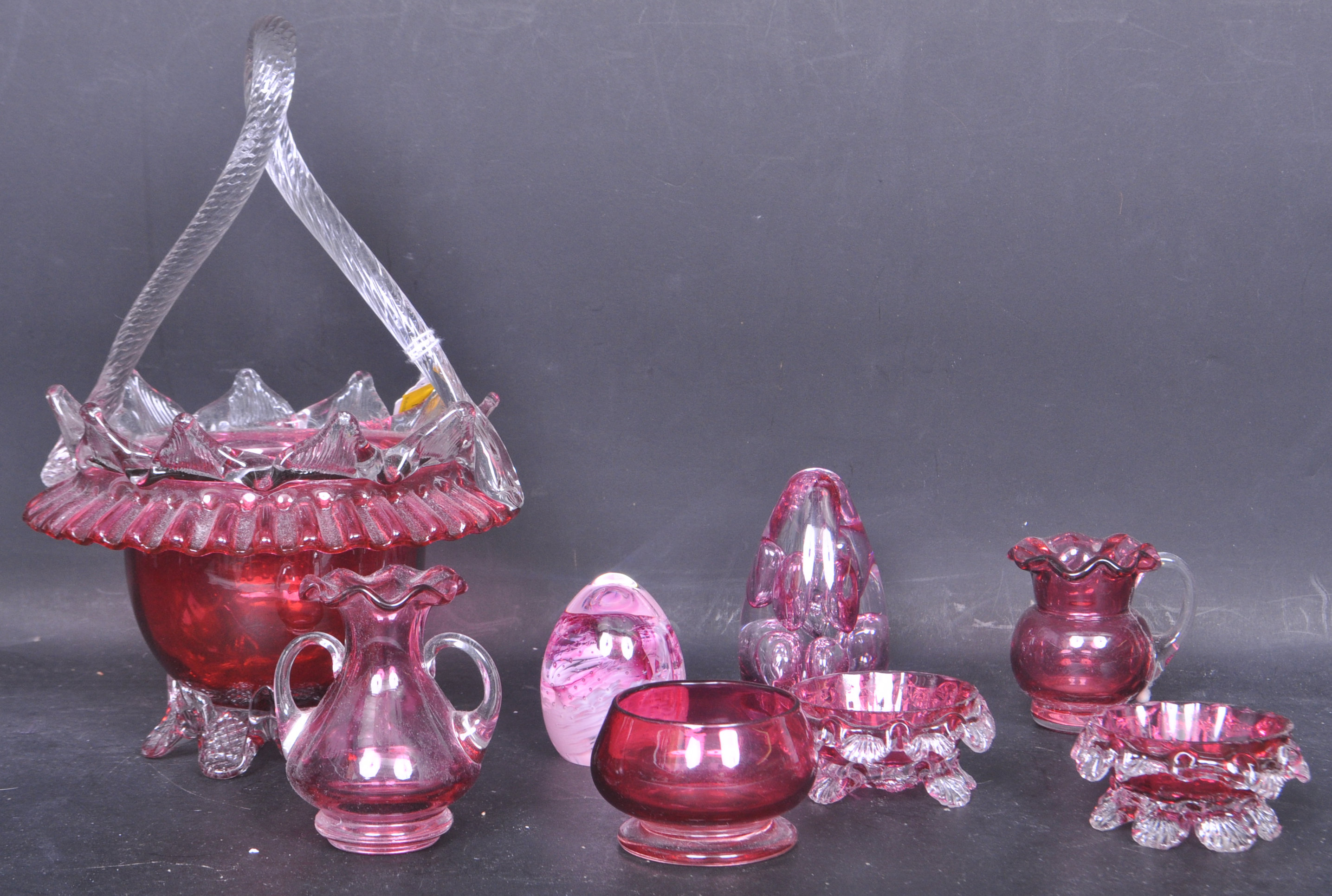 COLLECTION OF VINTAGE CRANBERRY GLASS