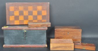 COLLECTION OF VICTORIAN & LATER WOODEN BOXES