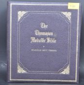 VINTAGE 20TH CENTURY FRANKLIN MINT THOMASON MEDALLIC BIBLE