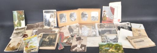 COLLECTION OF VICTORIAN EDWARDIAN & LATER POSTCARDS & PHOTOGRAPHS
