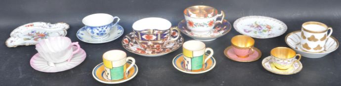 COLLECTION OF VICTORIAN TO EARLY 20TH CENTURY COLLECTABLE TEACUP & SAUCERS