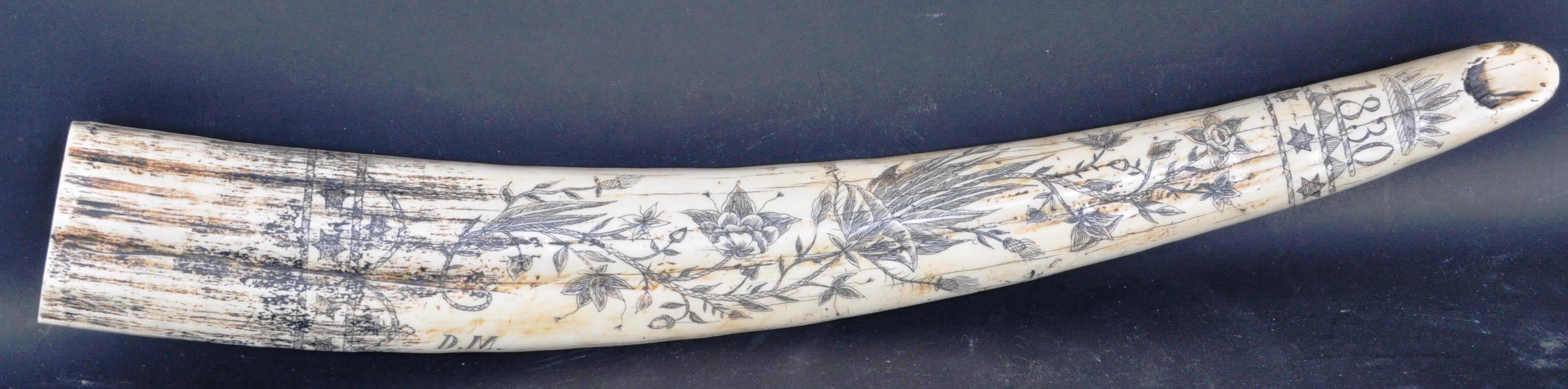 VINTAGE 20TH CENTURY RESIN REPRODUCTION SCRIMSHAW - Image 5 of 5