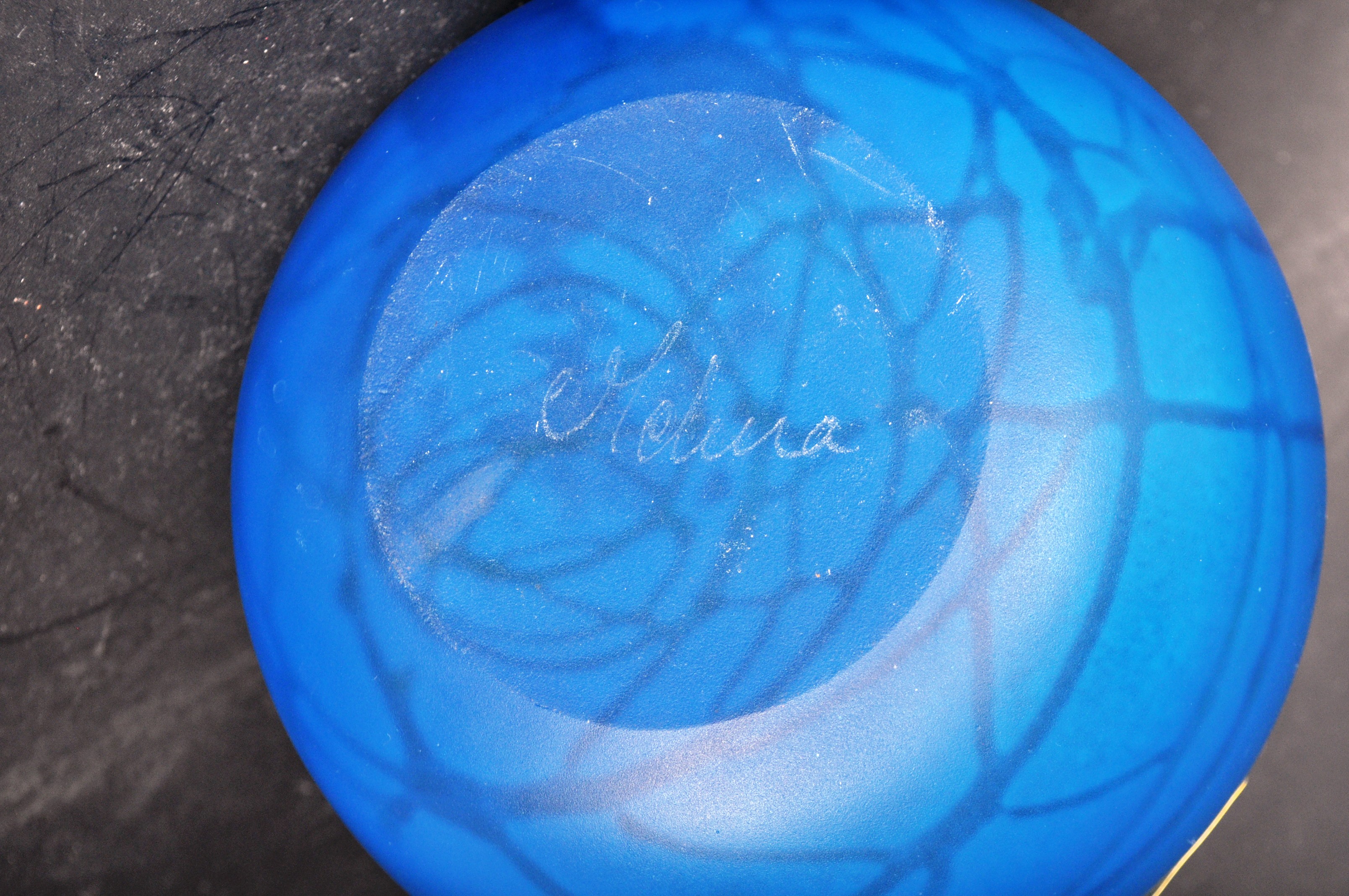 RETRO MDINA BLUE GLASS BOTTLE - Image 5 of 5