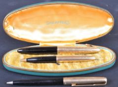 VINTAGE SHEAFFER PEN & PENCIL WITH PARKER PEN