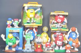 COLLECTION 20TH CENTURY PLASTIC M&M CHOCOLATE FIGURES