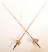 PAIR OF VINTAGE 20TH CENTURY SPANISH STYLE RAPIER SWORDS