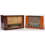 A PAIR OF RETRO VINTAGE MID 20TH CENTURY CASED RADIOS