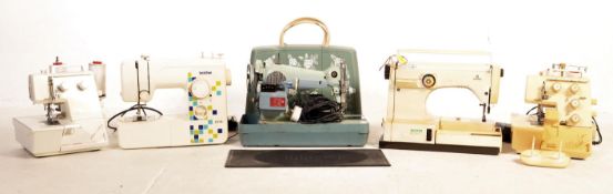 COLLECTION OF RETRO VINTAGE 20TH CENTURY SEWING MACHINES