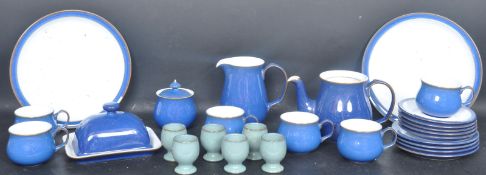 COLLECTION OF DENCY IMPERIAL BLUE STONEWARE DINNER & TEA SERIVCE PIECES