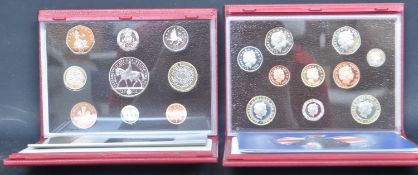 2 UNITED KINGDOM PROOF COLLECTION SET OF 2002 & 2004