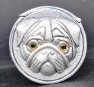 SILVER PLATED DOG VESTA CASE