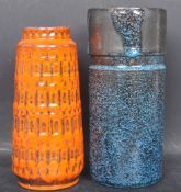 PAIR OF 1970S WEST GERMAN FAT ;LAVA VASES