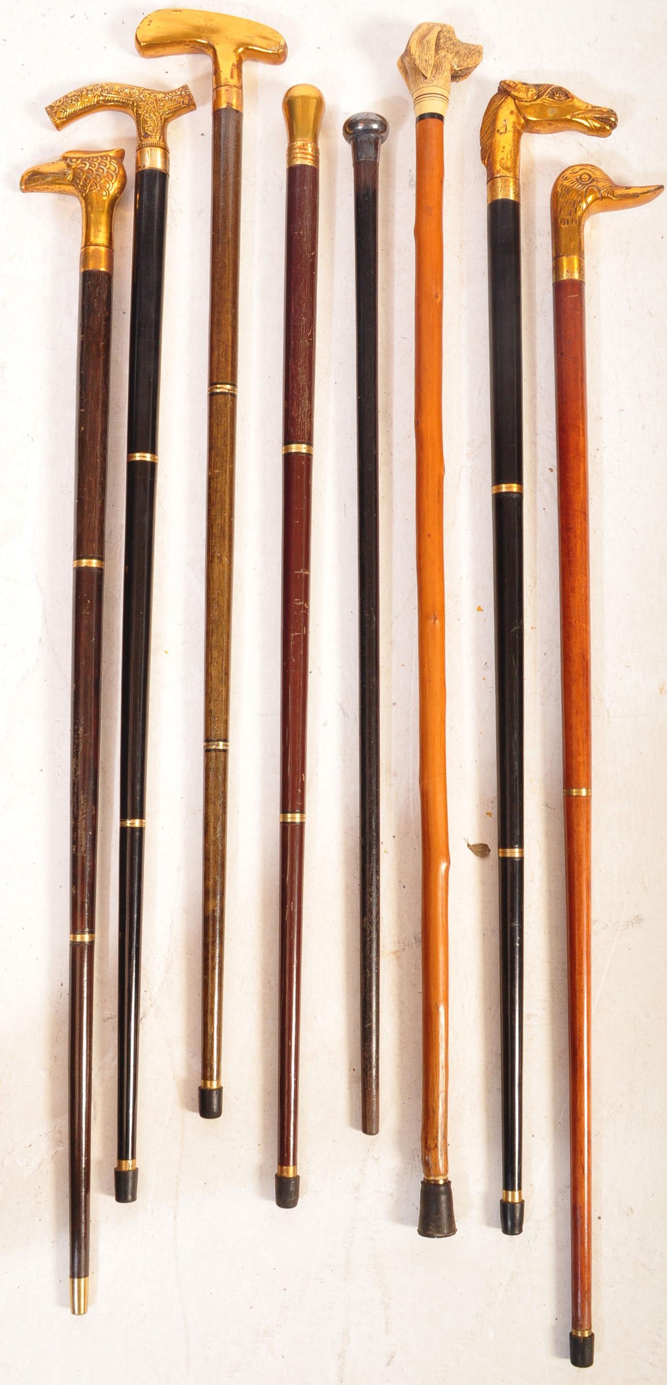 COLLECTION OF VINTAGE 20TH CENTURY WALKING STICKS
